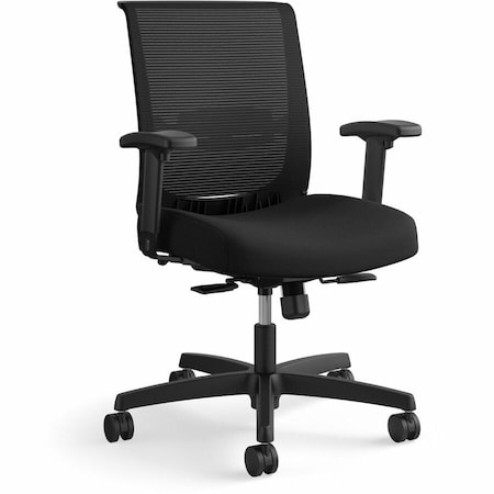 Hon Convergence Synchro Tilt Task Chair - Black Seat Color - Fabric Seat Material - Black Back Color - CMY1ACU10