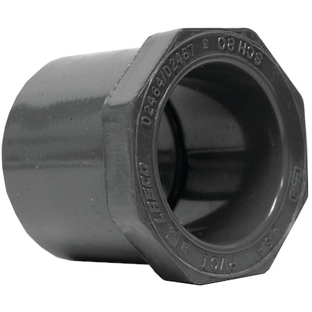 Genova LASCO 837211BC Reducing Bushing, 112 x 1 in, Spigot x Slip, PVC, SCH 80 Schedule 837211-BC