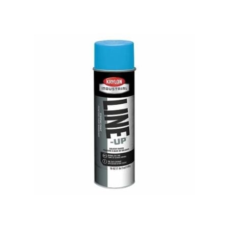 Krylon Industrial Line-Up Pavement Striping Paint, 18 oz, Aerosol Can, Accessibility Blue, Flat, 12PK 425-K00830208