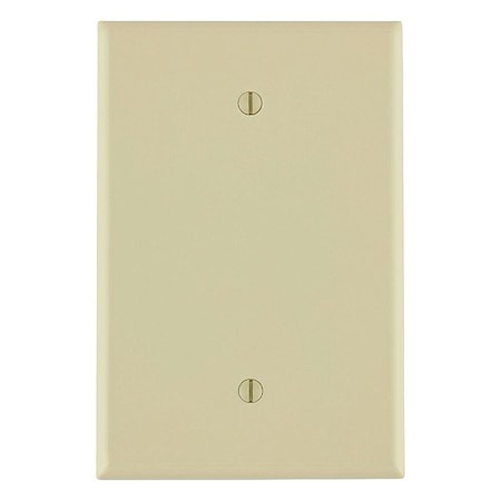 Leviton Wall Plate, Blank, Ivory, Plastic 86114