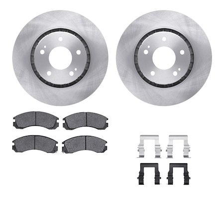 Dynamic Friction Co DFC Brake Rotor with 5000 Brake Pads and Hardware Kit 6512-72257