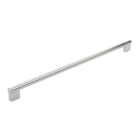 Richelieu Avellino Collection 16 3/8 in (416 mm) Center-to-Center Brushed Nickel Contemporary Cabinet Pull BP527416195
