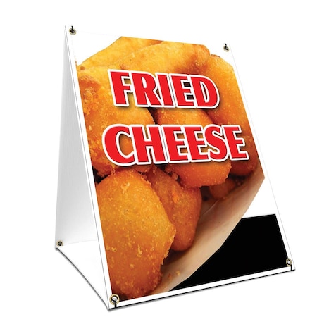Signmission Fried Cheese, 24 Inch x 18 Inch A-frame Yard Sign, Plastic Sign SBC-1824-Fried Cheese