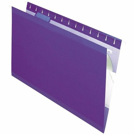Tops Business Forms Pendaflex, COLORED REINFORCED HANGING FOLDERS, LEGAL SIZE, 1/5-CUT TAB, VIOLET, 25PK 415315VIO