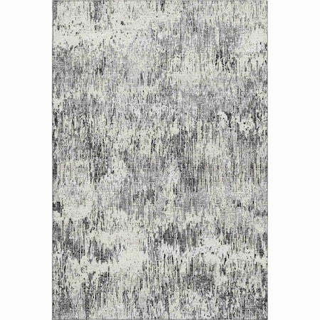 Homeroots 8' X 10' Gray Brown And Ivory Abstract Washable Indoor Outdoor Area Rug 643586