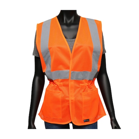 Pip ANSI Type R Class 2 Women's Contoured Mesh Vest with Adjustable Waist 47208/LXL