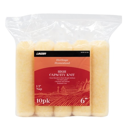 Linzer Mini Roller Cover, 1/2 in Thick Nap, 6 in L HH MR 144-10 0600