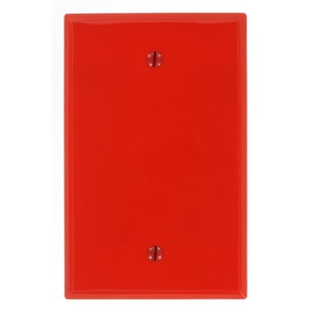 Leviton Blank Wallplate, Midway Size, Gang 1, Red PJ13-R