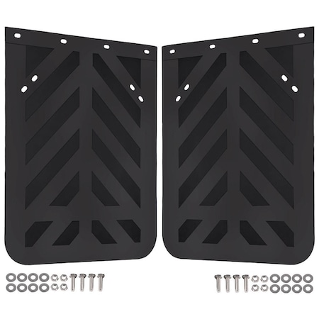 Mytee Products 2PK 24inx36in Semi Truck & Trailers Stripped Rubber Mud Flaps Mud Protection, 2PK MUDFLAP-142436-R01x2