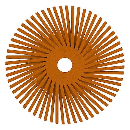 Scotch-Brite Radial Bristle Brush, SS, Orange, 3 in dia. 7100374841