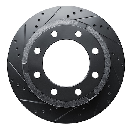 Dynamic Friction Co DFC Brake Rotor - Drilled and Slotted - Black 633-54227L