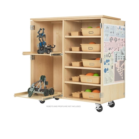 Diversified Spaces Shelving Storage Cabinet, 53 in H, 50 in W, (1) Fixed, (4) Adjustable Shelves, 2 Drawers VXP-5024M