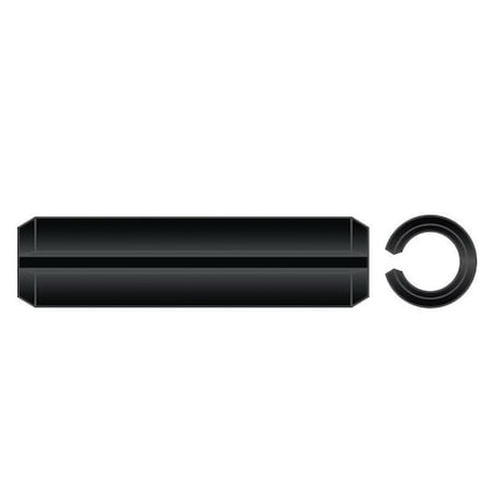 Huyett Slotted Spring Pin, Standard Duty, Black Oxide, 0.094 in Dia x 0.50 in L x 0.022 in Wall SPBO-093-0500