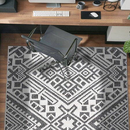 World Rug Gallery Tribal Pattern Area Rug 4 ft x 6 ft Cream WR141CREAM4X6