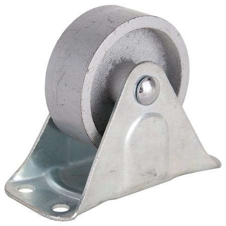 Prosource Rigid Caster, 3 in Dia Wheel, 1-1/4 in W Wheel, Steel Wheel, Gray, 250 lb, Steel Housing Material JC-S03