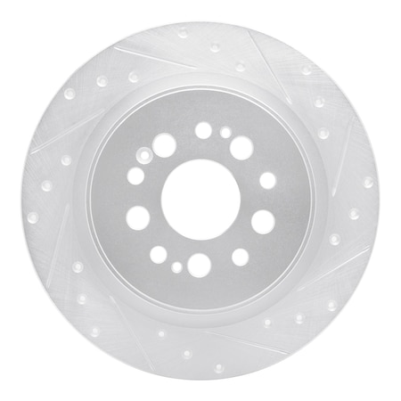 Dynamic Friction Co DFC Brake Rotor - Drilled and Slotted - Silver 631-59070R