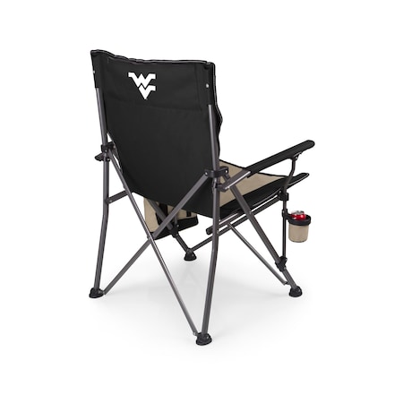 Picnic Time Family Of Brands NCAA West Virginia Mountaineers Big Bear XXL Camping Chair with Cooler - Heavy Duty Beach Chair 808-00-175-834-0