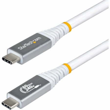 Startech.Com 3FT/91CM USB-IF CERTIFIED USB4 CABLE SUPPORTS 80GBPS; DISPLAYPORT 2.1 VIDEO W/ D CC3FT80GUSB4CABLEW