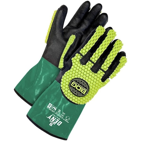 Bdg Chemical Resistant Glove, A9 Cut Level Lining, Impact Level 2, 12 in Length, Acrylic Insulation, 3XL 99-9-778-12