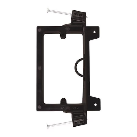 Vanco New Work Rectangle PVC 1 gang Low Voltage Mounting Bracket Black LVN1-AC