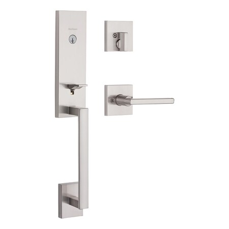Kwikset Vancouver Satin Nickel Entry Door Knob 1 3/4 in. 98180-014