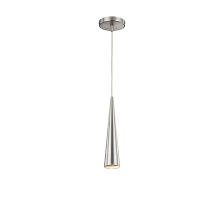 Eurofase Sliver Contemporary Halogen Pendant, 1-Light, Satin Nickel/Satin Nickel 20444-020
