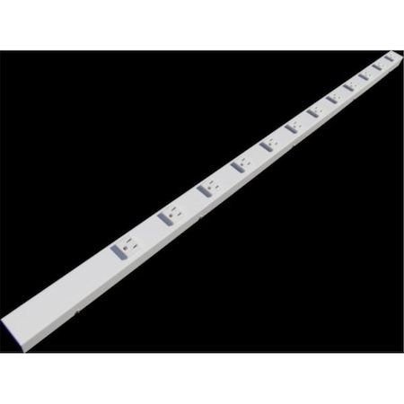 X1 Power Strip, 5-15R, Hardwire, 0 ft., White H412VW