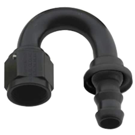 Fragola 218010-BL 180 deg 8000 Series Push-Lock -10 AN Race Hose End, Black FRG218010-BL