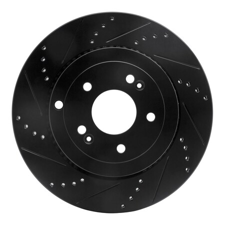 Dynamic Friction Co DFC Brake Rotor - Drilled and Slotted - Black 633-03031L