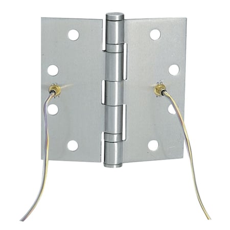 Ives 5-Knuckle Ball Bearing Hinge, Standard Weight, 4-1/2in x 4-1/2in, 12 -Wire, Satin Chrome Finish 5BB1 4.5X4.5 652 TW12 CON