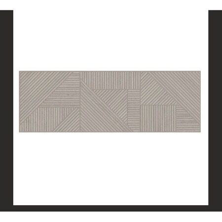Andova Tiles SAMPLE-Mettria Karve Grey 13in x 39in Subway Geometric Textured Wood-Look Matte Ceramic Wall Tile SAM-ANDMET525