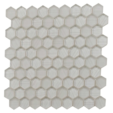 Apollo Tile White 11.6 in x 12 in Glass Glossy, Matte Floor and Wall Mosaic Tile 4.83 sqft/case, 5PK APLICL8801A