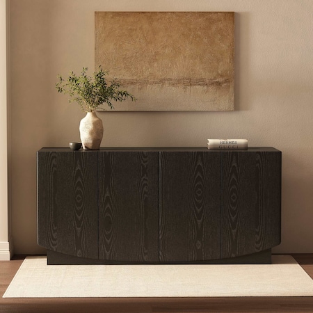 Manhattan Comfort Ardea 60in Sideboard in Black (4-Door) SB1675-2