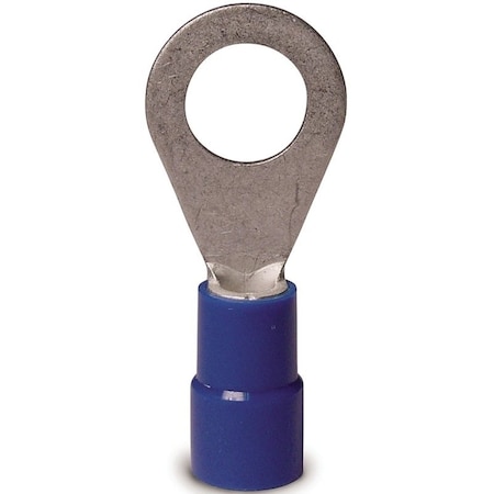 Gardner Bender Ring Terminal, 1/4 in Stud Size, 14 AWG, Vinyl Insulated, Crimp Termination Only 20-105