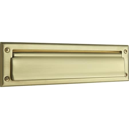 Baldwin Estate Lifetime Satin Brass Mail Slot 0014.044
