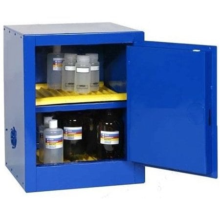 Eagle Corrosive Metal Safety Cabinet- 22 Gal/1 Shelf/2 Door/Self Close- Blue EG-CRA-70