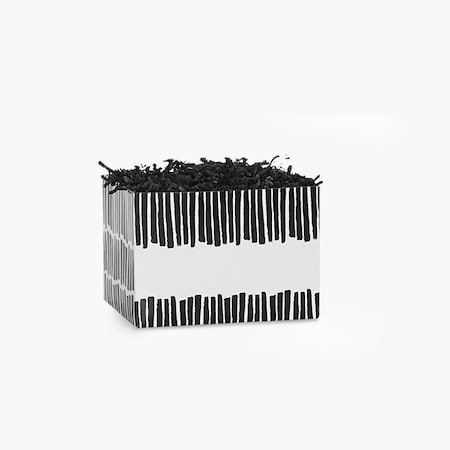 Nashville Wraps Tuxedo Fringe Basket Box, Small 6.75x4x5, 6PK TXFS