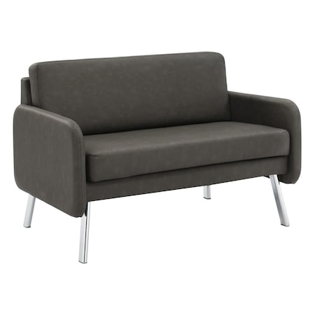 Office Star Products Sofa, SmokeFauxLeather350lbCapUnassembled SL5602-PD52