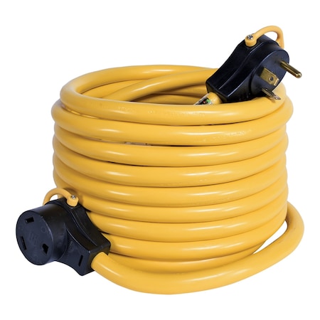 Arcon Arcon 11533; 25-Foot 30 Amp; Yellow; Power Supply Cord with 3-Pin Plug and Socket Ends 11533