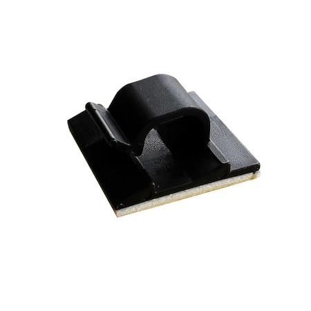 Acoustic Cable Clip, Polypropylene, 3/8 in Bundle Dia., Black AC2740113