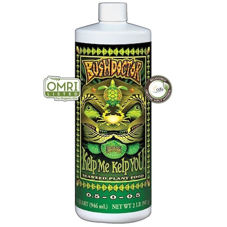 Bush Doctor Kelp Me Kelp You 791208 Plant Food, 1 qt, Liquid, 0.5-0-0.5 N-P-K Ratio KMKYQT