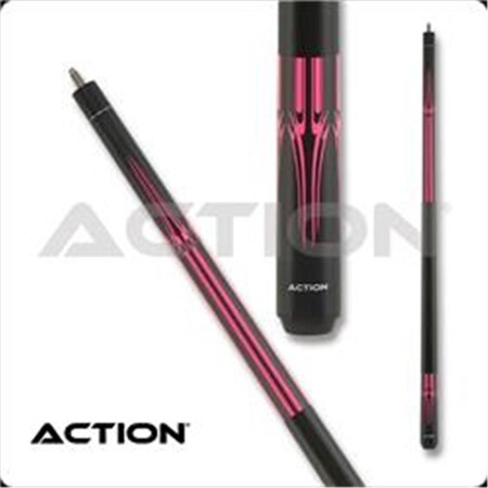 Action Cues IMP62 20 20 oz Action Impact Black & Pink Matte Pool Cue IMP62 20