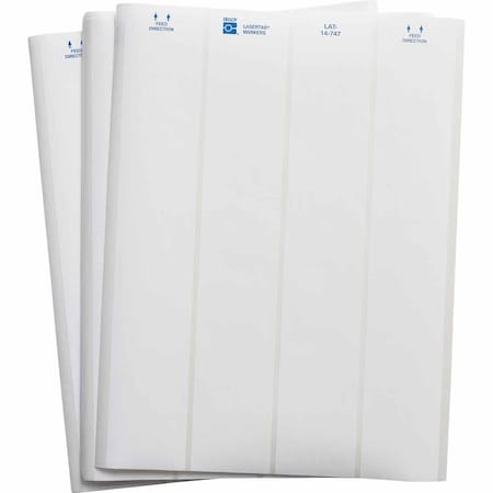 Brady LaserTab Polyester Lbls 1.33 in H x 1.875 in W White 54/PK, 54PK LAT-14-747-1.5