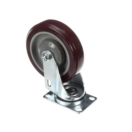 Piper Products Caster, 5in, Swivel, No Brake, Plate CSTR-5PUP