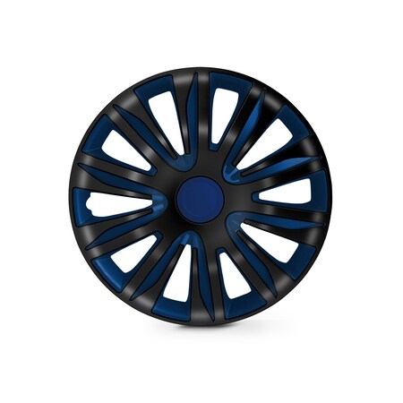 Altertrim 14 in Univ Hubcaps for steel whls, Snap-On, (Blk & Blue Lacq), 4PK CHB-5083-BBB-14