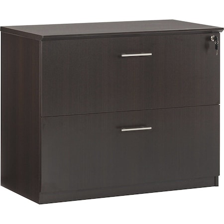 Mayline 36" W Lateral File Cabinet, Mocha MVLFLDC