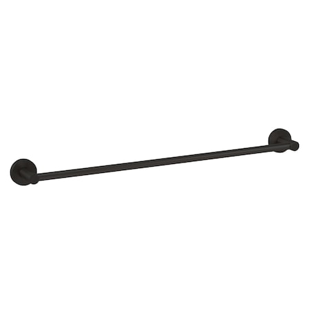 Geo 24" x 5/8" Contemporary Towel Bar with 1-3/4" Base Matte Black Finish GBA-GB2458-MB