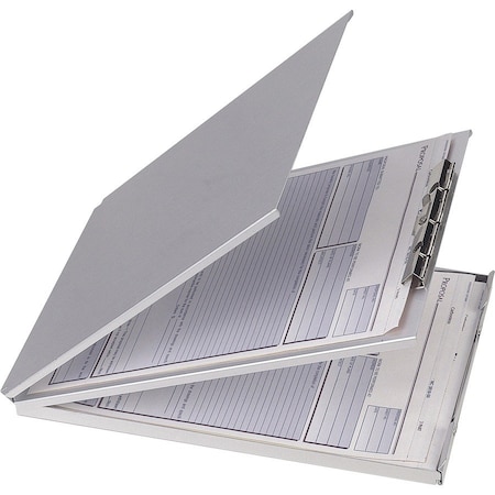Officemate International Officemate Aluminum Forms Holder with Storage, Top Opening, 8-1/2 x 12, Silver 83206
