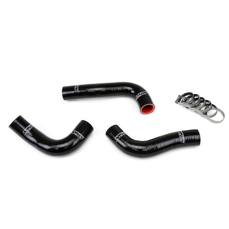 Hps Performance High Temp Reinforced Silicone Radiator Coolant Hose Kit, Black, 57-1030-BLK