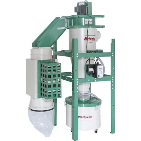 Grizzly 2 HP Dual-Filtration HEPA Cyclone Dust Collector G0440HEP